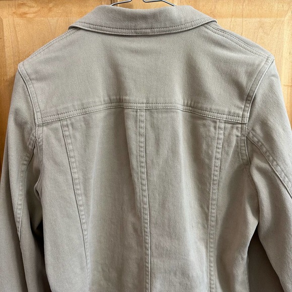 EUC, Jones Sport Women's Tan Sz Small Long Sleeve Metal Button Jacket w/stretch - Picture 11 of 15